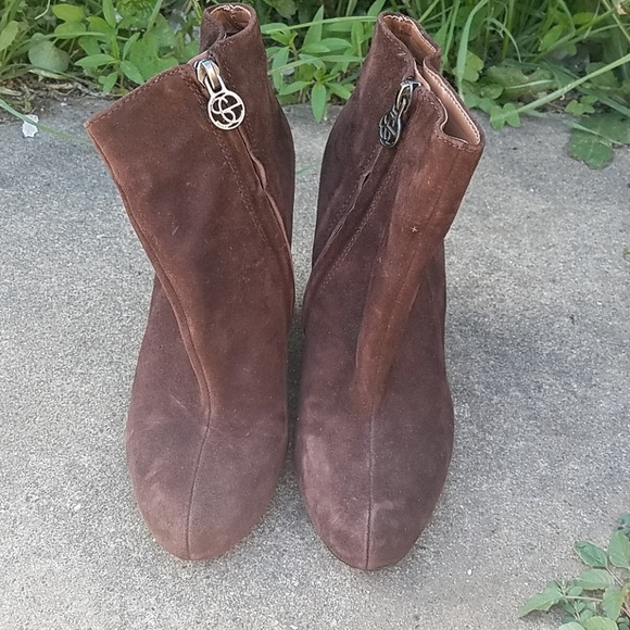 Sam Edelman Brown Suede Wedges 7 - Picture 5 of 9